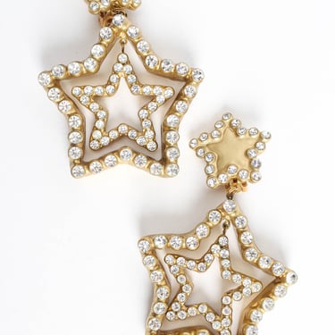 Triple Star Rhinestone Earrings
