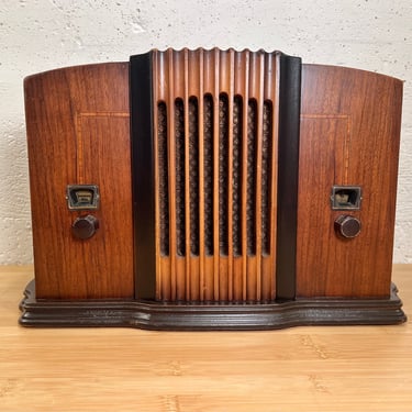 1934 Mission Bell Model 40 AllWave Art Deco Elec Restored Radio 