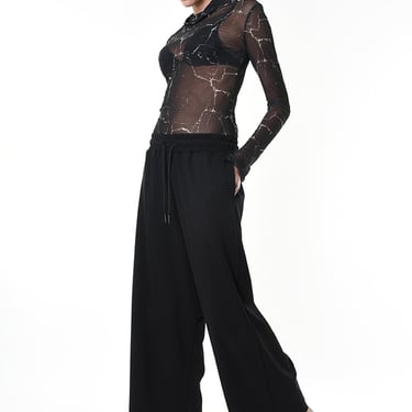 Drop Seat Wide Leg Cropped Pants