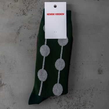 Henrik Vibskov Bubble Wool Socks, Green