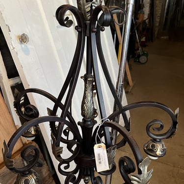 Black &#038; Gold Contemporary 5 Light Chandelier