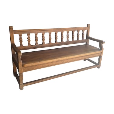 Walnut Bench, Florence, IT, 1840’s (Two Available)