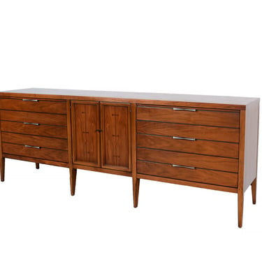 Lane Tuxedo or Butterfly Credenza Dresser Walnut Triple Dresser Mid Century Modern 