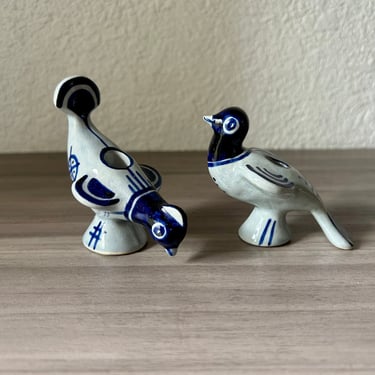 Vintage Soholm Bird Candle Holders, Set of Two Danish studio pottery Birds by Gerd Hiort Petersen, Vintage Birds, Bornholm Mid century 