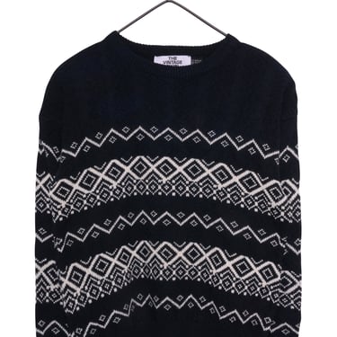 Black Geo Ski Sweater