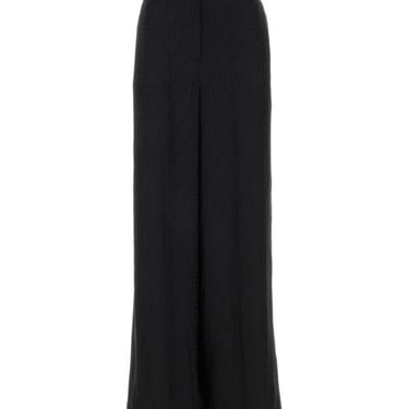 Fendi Women Embroidered Satin Wide-Leg Pant