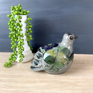 Mexican tonala pottery mourning dove - 1970s vintage 