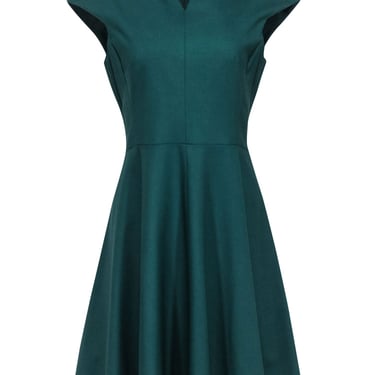 M.M.LaFleur - Green Wool Blend Cap Sleeve Dress Sz 8