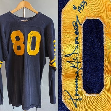Tommy McDonald Autographed Jersey / Autographed Jersey / Vintage Football Jersey / Tommy McDonald / Football Hall of Fame / Size Large 