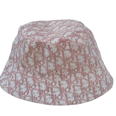 Pink dior monogram online bucket hat