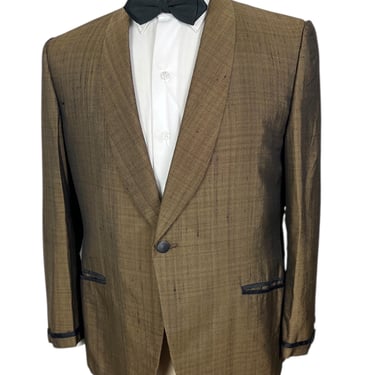 Vintage 1960s Atomic Fleck SHARKSKIN Blazer ~ 40 S ~ sport coat ~ Rockabilly / Mod ~ Smoking Jacket / Tuxedo ~ Shawl Collar ~ 