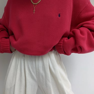 90s Ralph Lauren Watermelon Cotton Sweater