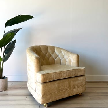 Vintage Mid Century Tufted Lounge Chair