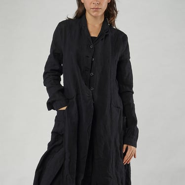 Long Side Slit Linen Jacket