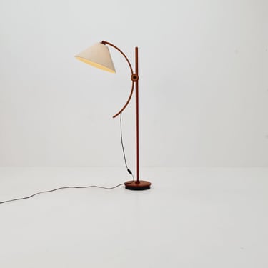 Vintage Danish teak floor lamp by DOMUS 1970s 