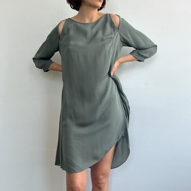 Morgane Le Fay Slate Silk Dress (S)