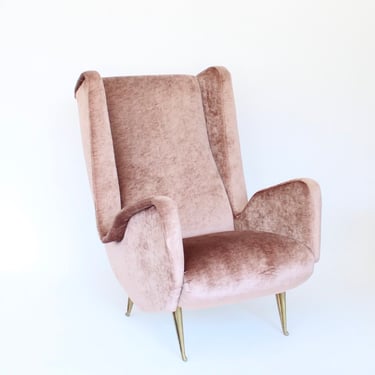 Italian Lounge Wingback Chair Attributed to Gio Ponti ISA Bergamo