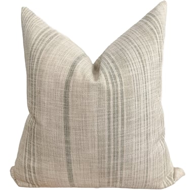 Hay Sack Stripe Green Pillow Cover
