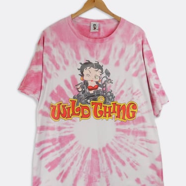 Vintage 2000 Betty Boop Wild Thing Tye Dye T Shirt Sz XL