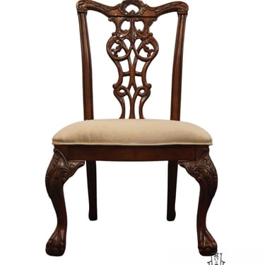 UNIQUE FURNITURE Solid Mahogany Traditional Chippendale Style Dining Side Chair 