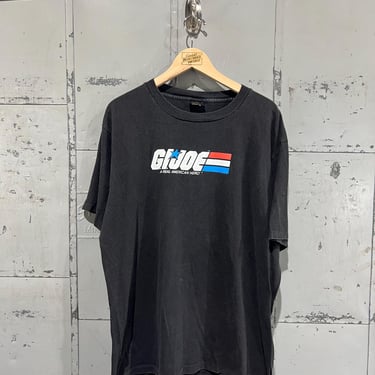 Vintage 90s Changes tag GI Joe logo graphic t shirt 1990s Fashion Basic Streetwear Black Graphic T Shirt size xl 