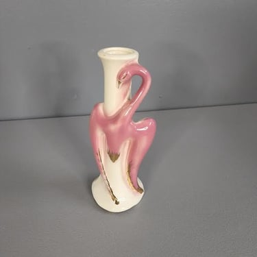 American Bisque Company Pink Flamingo Vase 
