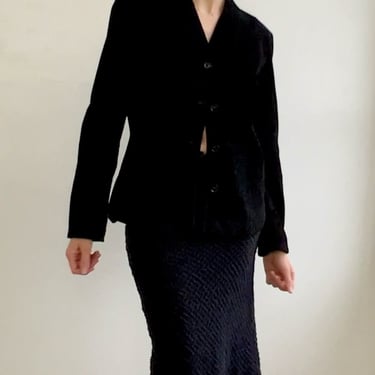 90s Black Suede Blazer (M)