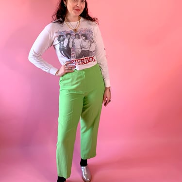 90's Lime Green Laura Ashley Easy Pants