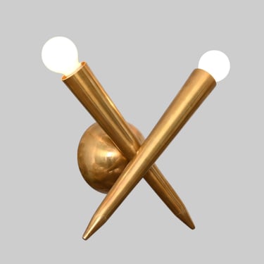 X Oversize Brass  Wall Sconce 