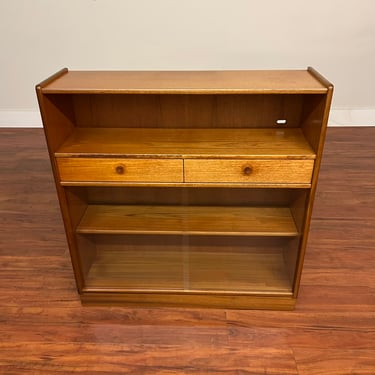 Nathan Furniture Vintage Teak Bookcase Cabinet