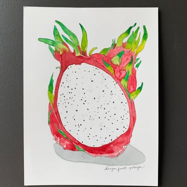 Dragon Fruit Original Watercolor Painting