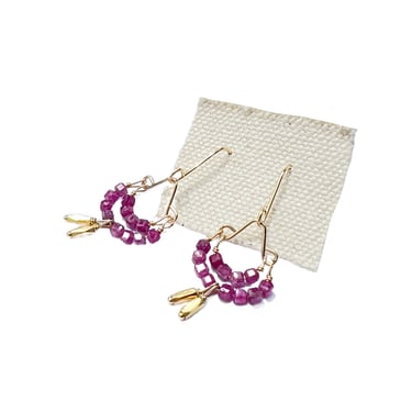 Debbie Fisher | Ruby and Gold Vermeil Beads Earrings