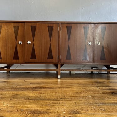Mid Century Walnut/Rosewood Credenza by Stanley Furniture