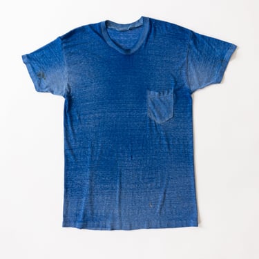 Vintage Blue Threadbare Pocket Tee