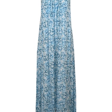 Mikoh - Blue & White Print Sleeveless Maxi Dress Sz S