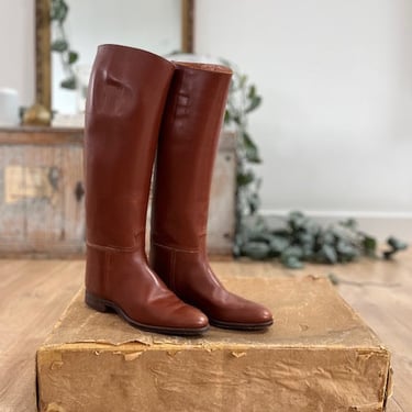 Vintage Army Navy Leather Riding Boots