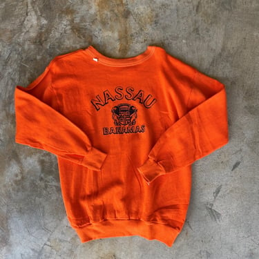 70s Deadstock Nassau Bahamas Sweatshirt Orange 