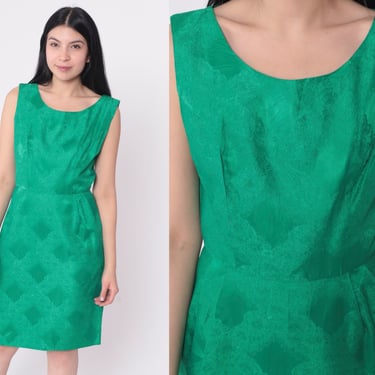 60s Green Cocktail Dress 1960s Party Damask Floral | Shop Exile - Tucson,  AZ