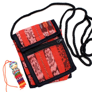 Deadstock VINTAGE: 1980s - Tiny Native Guatemalan Small Padded Bag Pouch - Native Textile - Coin, Kids - Boho, Hipster - SKU 1-C6-00029776 