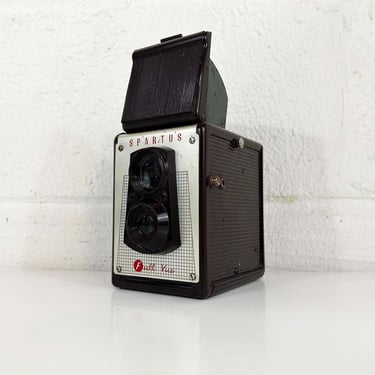 Vintage Spartus Full Vue Camera Twin-Lens Reflex 1960s 1950s Plastic Toy Camera Film 