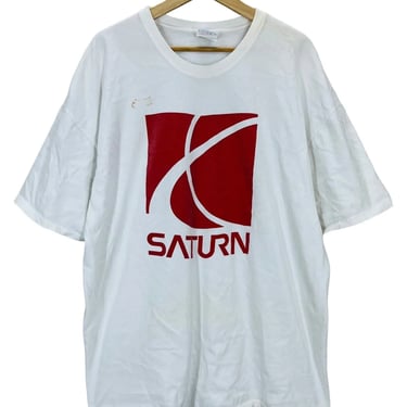 Vintage Saturn Cars Big Logo Spellout Double Sided Promo T-Shirt XXL