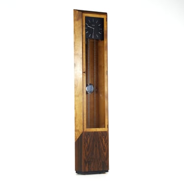 George Nelson Mid Century Burlwood and Rosewood Grandfather Clock - mcm 