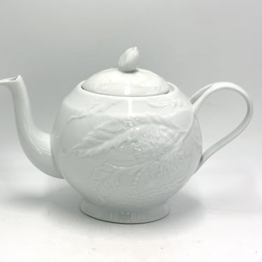 vintage Promenade Philippe Deshoulieres Porcelain Teapot Limoges France 