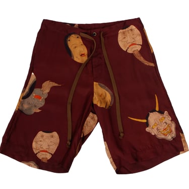 S/S 2021 Uma Wang Noh Mask Print Shorts