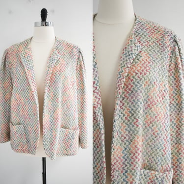 1980s Pastel Bouclé Jacket 