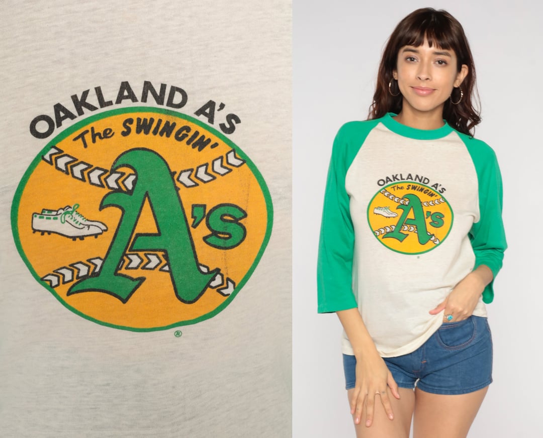 Oakland Athletics Vintage Logo The Swingin' A's T Shirt