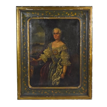 19th Century Oil Painting Portrait of Empress Catherine the Great of Russia 
