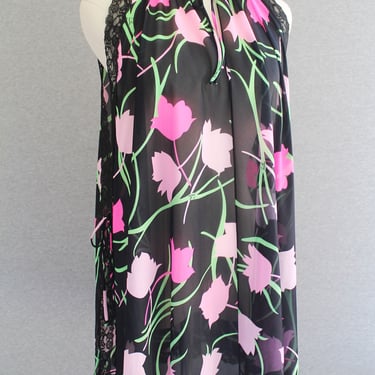 1970s - Nightie - by Lucie Ann - Beverly Hills - Signed - Marked size M 