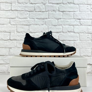 Brunello Cucinelli Sneakers, Black, Size 37.5