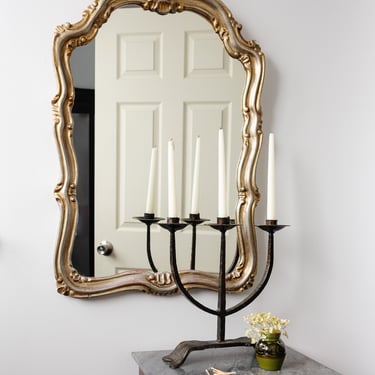 vintage italian rococo style gilt mirror